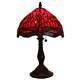Tiffany-style Table Lamp Red Dragonfly Stained Glass Shade One-light Red On 16