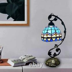 Tiffany Style Table Lamp Sea & Sky Pattern Dome Shaped Stained Glass 51 cm Tall