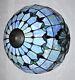 Tiffany Style Table Lamp Shade Blue-white-yellow Stained Glass 16 Diameter