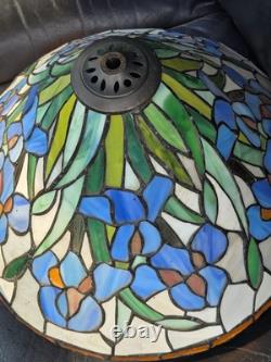 Tiffany Style Table Lamp Shade Green Blue Leaded Stained Acrylic/Glass 10Tx12W