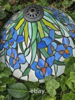 Tiffany Style Table Lamp Shade Green Blue Leaded Stained Acrylic/Glass 10Tx12W