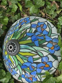 Tiffany Style Table Lamp Shade Green Blue Leaded Stained Acrylic/Glass 10Tx12W