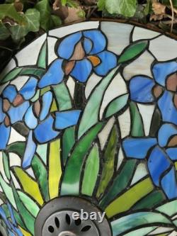 Tiffany Style Table Lamp Shade Green Blue Leaded Stained Acrylic/Glass 10Tx12W