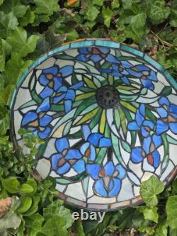 Tiffany Style Table Lamp Shade Green Blue Leaded Stained Acrylic/Glass 10Tx12W