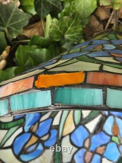 Tiffany Style Table Lamp Shade Green Blue Leaded Stained Acrylic/Glass 10Tx12W