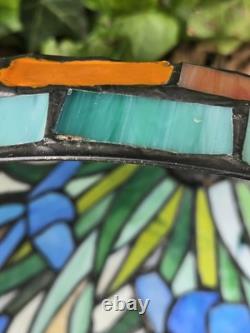 Tiffany Style Table Lamp Shade Green Blue Leaded Stained Acrylic/Glass 10Tx12W