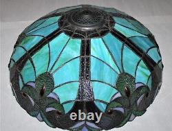 Tiffany Style Table Lamp Shade Multi-Color Stained Glass 16 Diameter