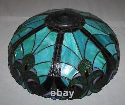 Tiffany Style Table Lamp Shade Multi-Color Stained Glass 16 Diameter