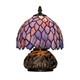Tiffany Style Table Lamp, Stained Glass Blue Purple Wisteria Desk Lamp With A