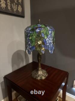 Tiffany Style Table Lamp Stained Glass Bronze Finish