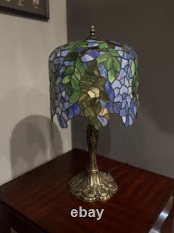 Tiffany Style Table Lamp Stained Glass Bronze Finish