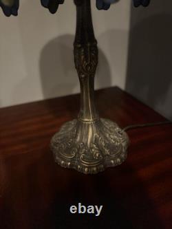 Tiffany Style Table Lamp Stained Glass Bronze Finish