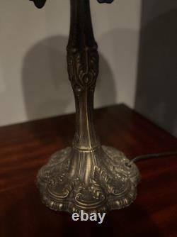 Tiffany Style Table Lamp Stained Glass Bronze Finish