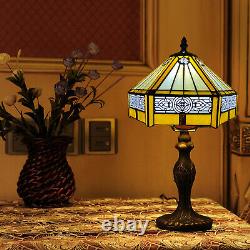 Tiffany Style Table Lamp Stained Glass Handcrafted Bedside Light Desk Lamps UK