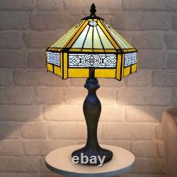 Tiffany Style Table Lamp Stained Glass Handcrafted Bedside Light Desk Lamps UK