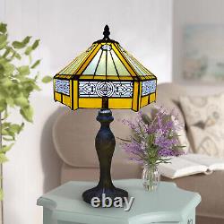 Tiffany Style Table Lamp Stained Glass Handcrafted Bedside Light Desk Lamps UK