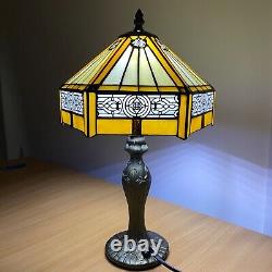 Tiffany Style Table Lamp Stained Glass Handcrafted Bedside Light Desk Lamps UK