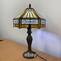 Tiffany Style Table Lamp Stained Glass Handcrafted Bedside Light Desk Lamps UK