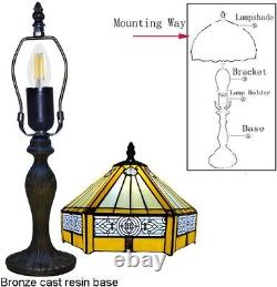 Tiffany Style Table Lamp Stained Glass Handcrafted Bedside Light Desk Lamps UK