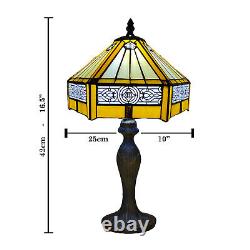 Tiffany Style Table Lamp Stained Glass Handcrafted Bedside Light Desk Lamps UK