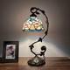 Tiffany Style Table Lamp Stained Glass Hummingbird Flower Led Bulb 11w8d21h