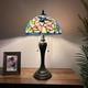 Tiffany Style Table Lamp Stained Glass Hummingbird Flower Led Bulb Included 22h
