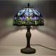 Tiffany Style Table Lamp Stained Glass Lamp Shade Purple Tulip Flower Reading De