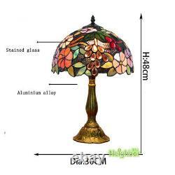 Tiffany Style Table Lamp Stained Glass Lights Grape Retro Desk Lamp Reading Lamp
