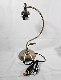 Tiffany Style Table Lamp Stained Glass Pink Peach Blossom Retro Art Nouveau 17H