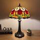 Tiffany Style Table Lamp Stained Glass Red Tulips Led Bulb Included 12w19h