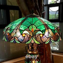 Tiffany Style Table Lamp Stained Glass Vintage Victorian Accent Office Desk