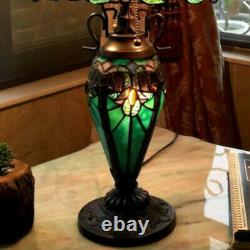 Tiffany Style Table Lamp Stained Glass Vintage Victorian Accent Office Desk