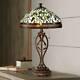 Tiffany Style Table Lamp Traditional Bronze Leaf And Vine Glass For Living Room