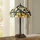 Tiffany Style Table Lamp Traditional Bronze Stained Glass For Living Room