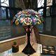 Tiffany Style Table Lamp Victorian Multicolored Stained Glass 18 Shade Handmade