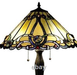 Tiffany Style Table Lamp Victorian Vintage Old World Vibe Rustic Accent Lighting