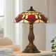 Tiffany Style Table Lamp, Vintage Style Desk Lamp With Stained Glass Shade, Mid