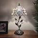 Tiffany Style Table Lamp White Stained Glass Baroque Style Led Bulb 20h10'w