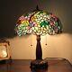 Tiffany Style Table Lamp Wisteria Stained Glass Vintage Bedside Reading Light