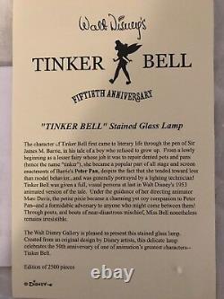 Tiffany Style Tinkerbell 50th Anniversary Stained Glass Lamp Limited Edition