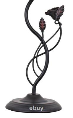 Tiffany Style Unusual Flower Stained Glass Table Bedroom Office Desk Lamp 2 Bulb