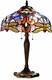Tiffany Style Victorian 2 Light Table Lamp Dragonfly Multicolor Stained Glass