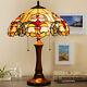Tiffany-style Victorian 2-light Table Lamp With 16 Stained Glass Shade Bedroom