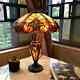 Tiffany Style Victorian Stained Glass Bronze Double Light Table Lamp New