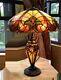 Tiffany Style Victorian Theme Stained Glass Double Lit Table Accent Reading Lamp