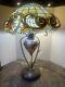 Tiffany Style Victorian Theme Stained Glass Double Lit Table Accent Reading Lamp