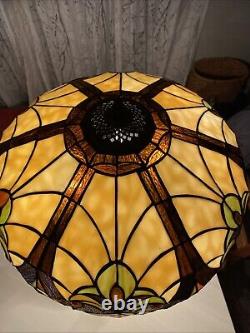 Tiffany Style Victorian Theme Stained Glass Double Lit Table Accent Reading Lamp