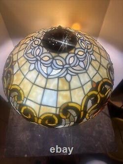 Tiffany Style Victorian Theme Stained Glass Double Lit Table Accent Reading Lamp