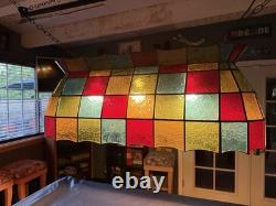 Tiffany Style Vintage Stained Glass Billiards/Pool Table Lamp