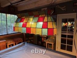 Tiffany Style Vintage Stained Glass Billiards/Pool Table Lamp